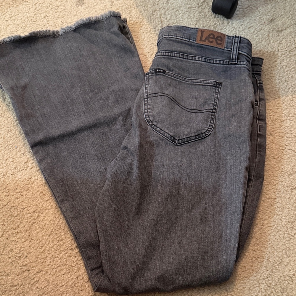 Lee Women's Dark Gray Straight Leg Jeans